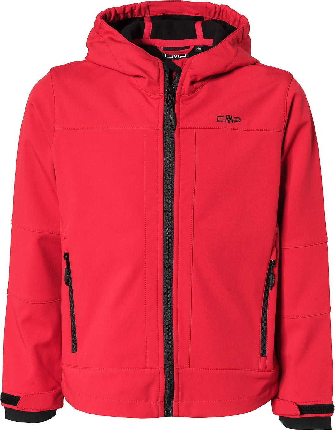 CMP Jungen Softshelljacke für Kinder Kapuzen Jacke (1er Pack) 92 Ferrari-Nero, 92 Ferrari-Nero