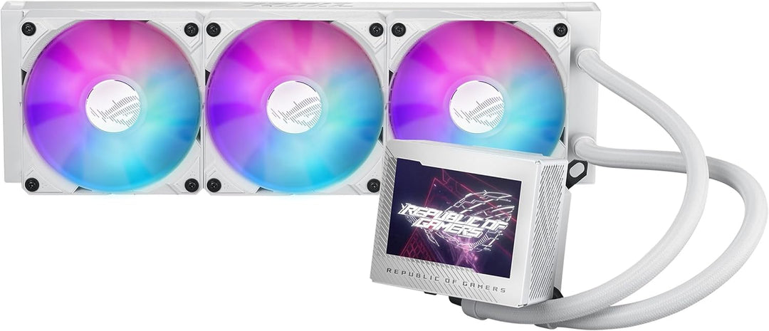 ASUS ROG Ryujin III 240 ARGB White Edition All-in-One Flüssig CPU-Kühler (3,5 Zoll LCD, Asetek-Pumpe