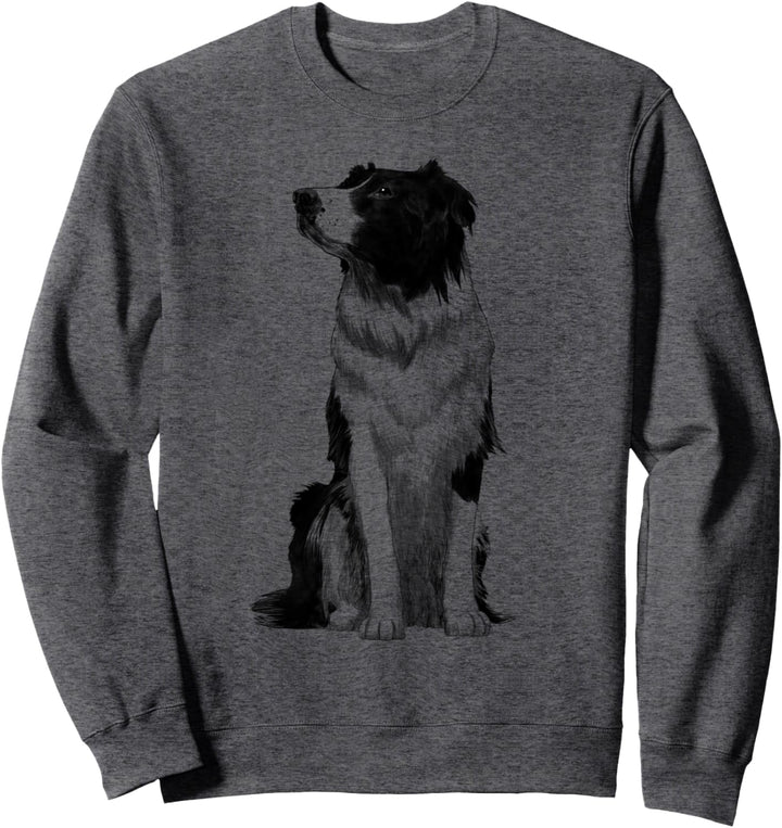 Sitzender Hund Border Collie Sweatshirt