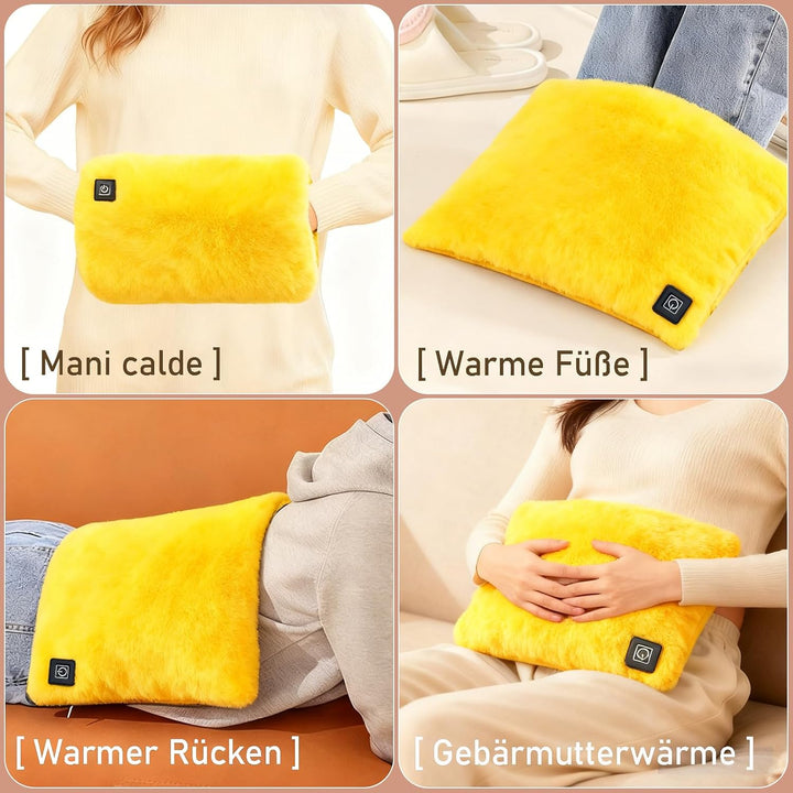 Handwärmer Elektrisch, Beheizbare Handschuhe mit 10000mAh Akku, Taschenwärmer wiederverwendbar 3 Hei