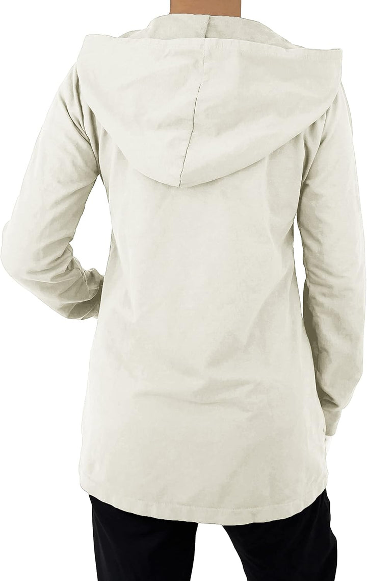 JOPHY & CO. Langes Sweatshirt für Frauen mit Kapuze, Reissverschluss und Taschen (cod. 9047) S elfen