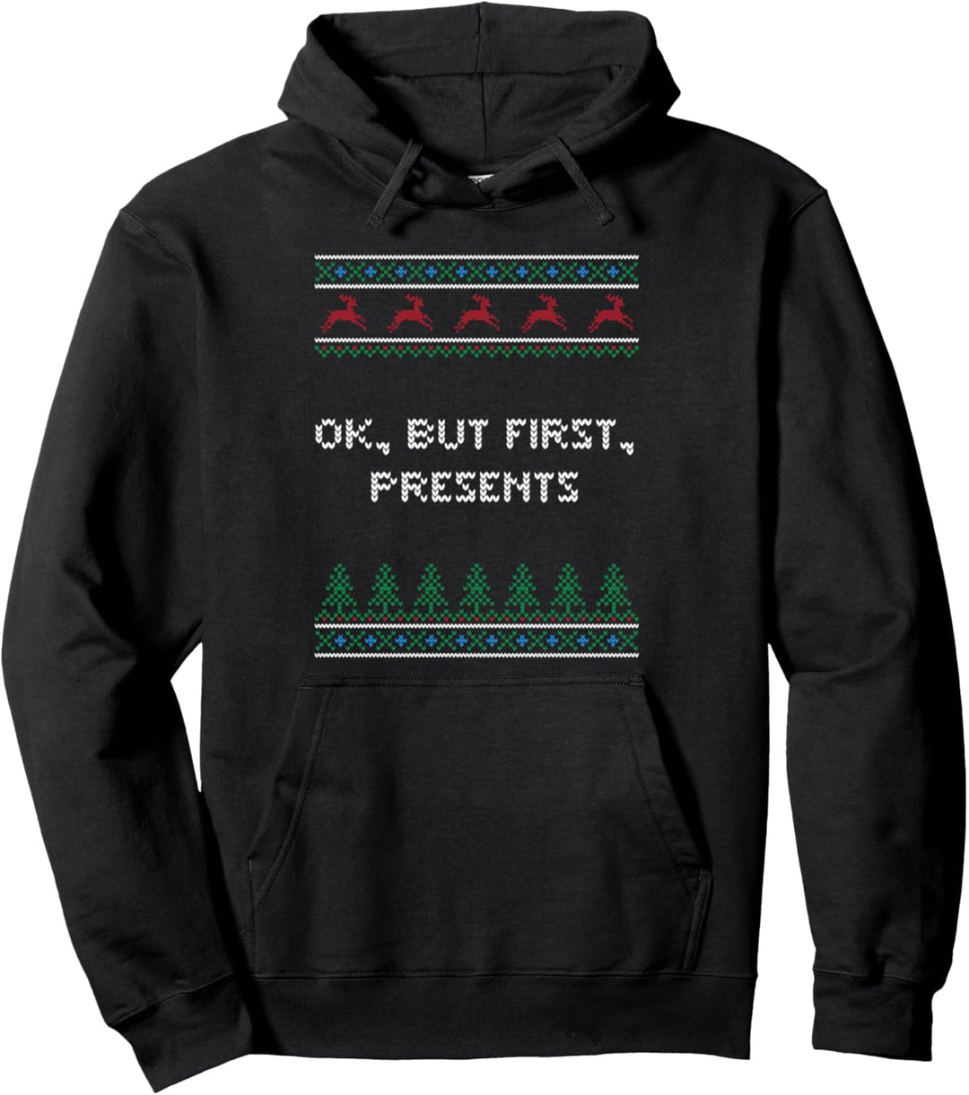 Ok Presents First Christmas Enkel Weihnachten Enkelkinder Pullover Hoodie
