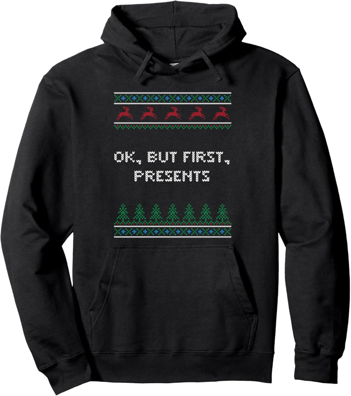 Ok Presents First Christmas Enkel Weihnachten Enkelkinder Pullover Hoodie