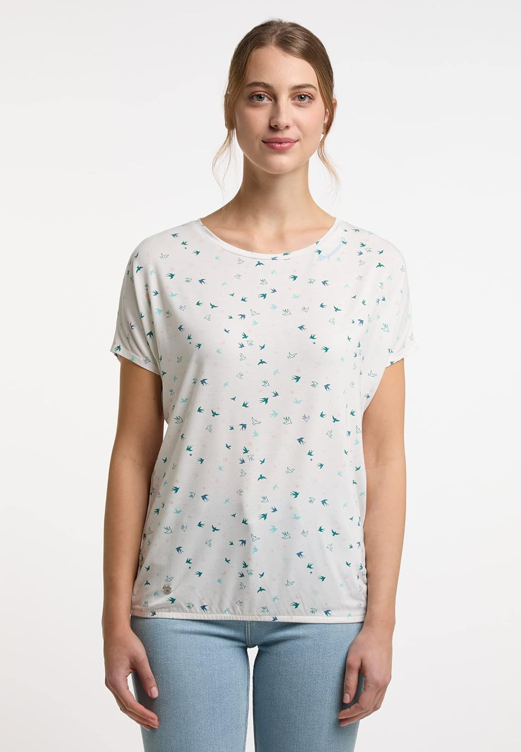 Ragwear PECORI Print Damen Top S Off White, S Off White