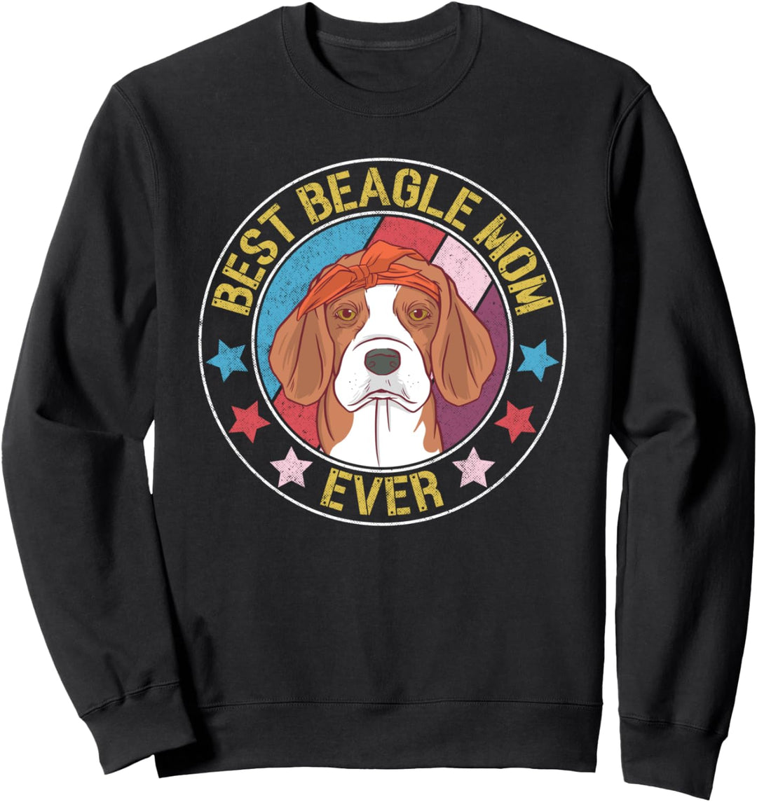 Vintage Beagle Mama Retro Frauen Hunde Sweatshirt