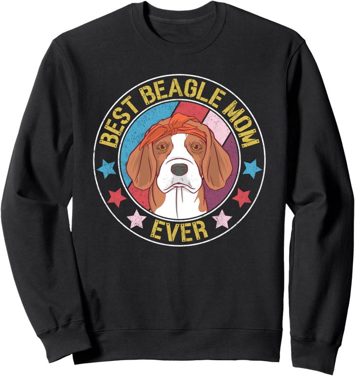 Vintage Beagle Mama Retro Frauen Hunde Sweatshirt