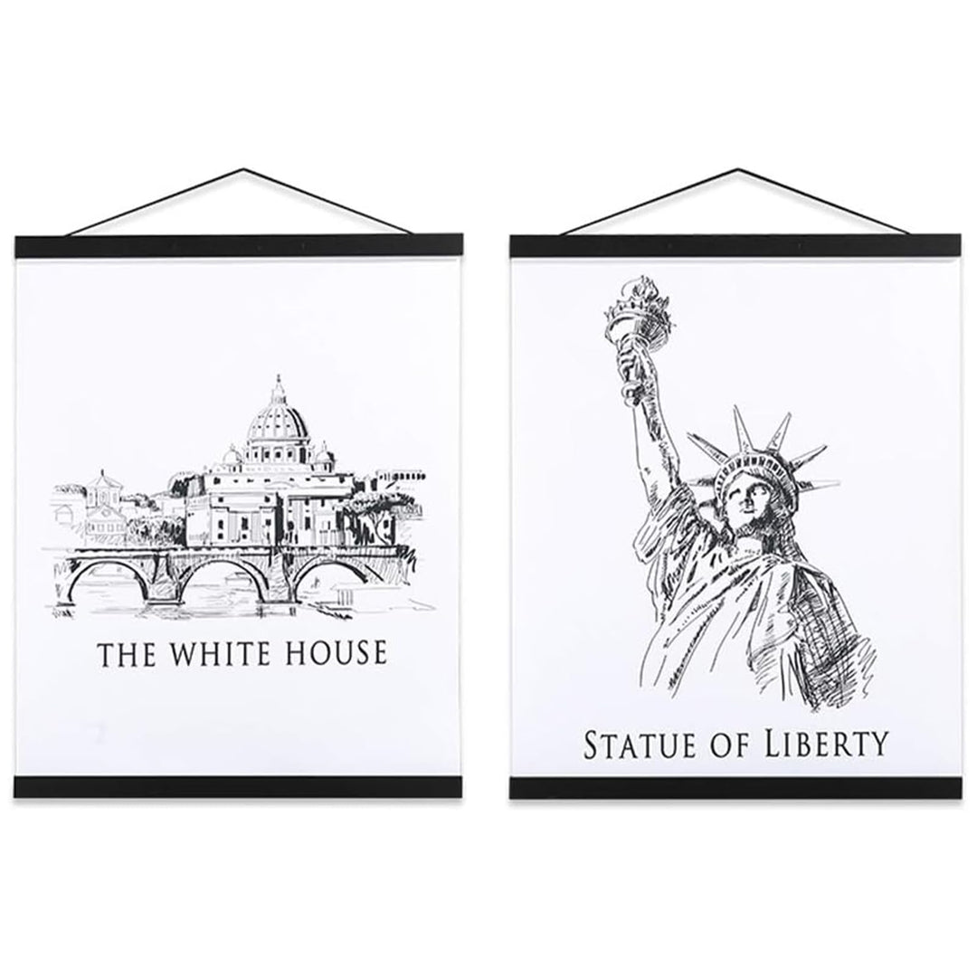 Ywlake B0 Posterleiste Posterschiene Posterleisten, Magnet Magnetische Holz Poster Aufhänger Halter