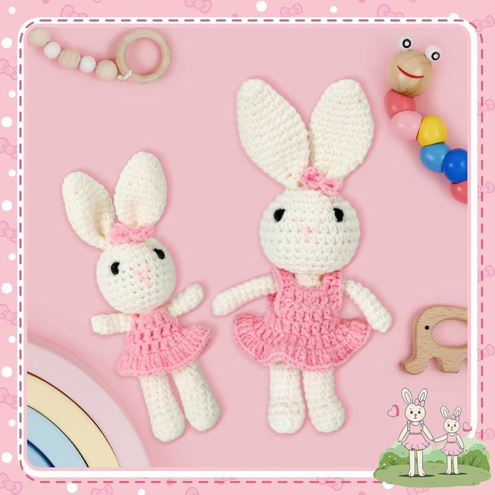 Grosse Schwester Geschenk, Handgemachte gehäkelte Kaninchen für Mädchen, Perfektes Geschwistergesche