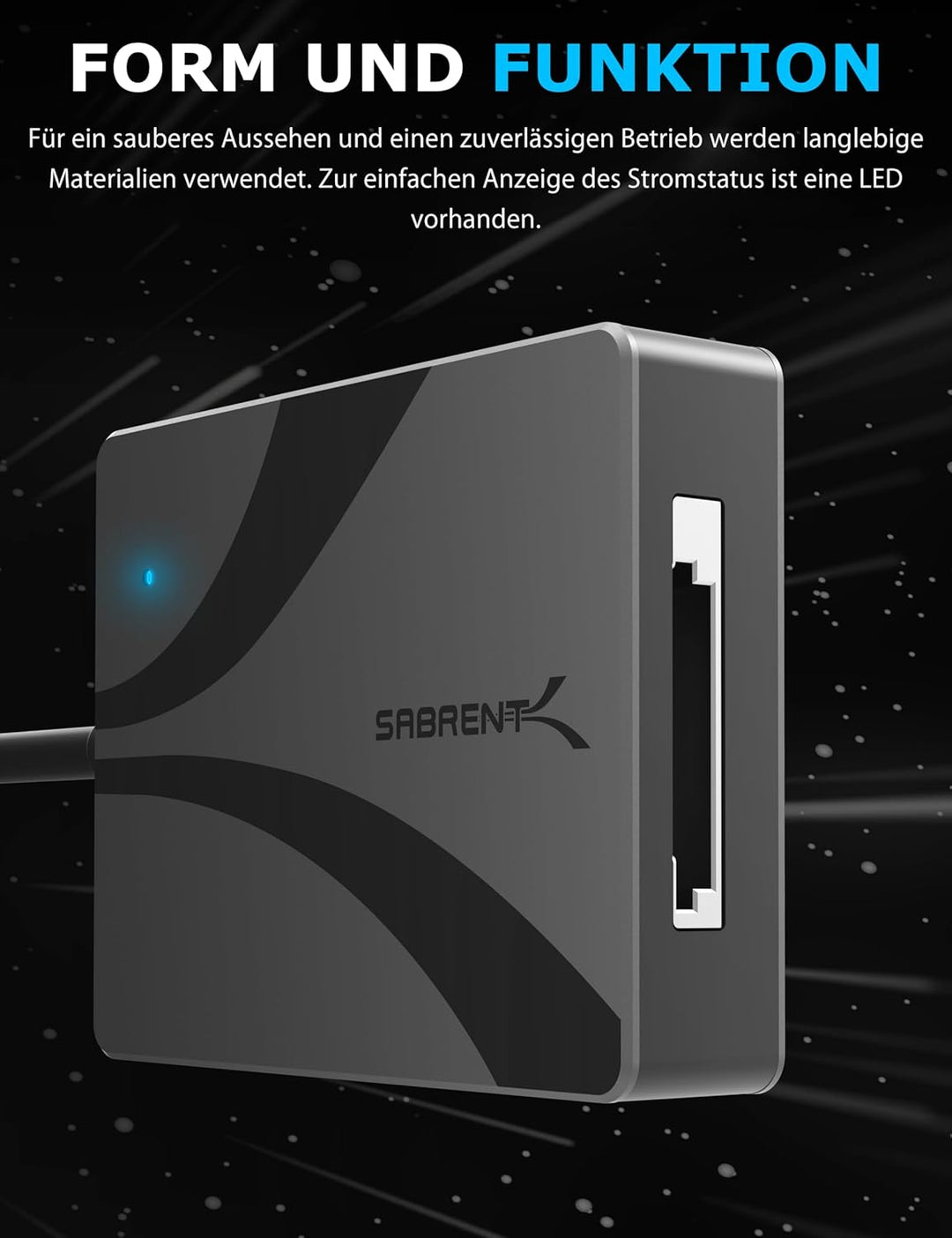 SABRENT CFexpress Typ A Kartenleser, USB typ C 3.2x2 auf CF Express speicherkartenleser, überträgt 8
