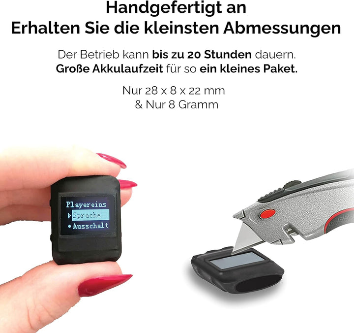 Modul Diktiergerät Stimmenaktivierter 8GB Rekorder- 570 Stunden | HD Stimme 1536kbps | 20 Stunden Ba