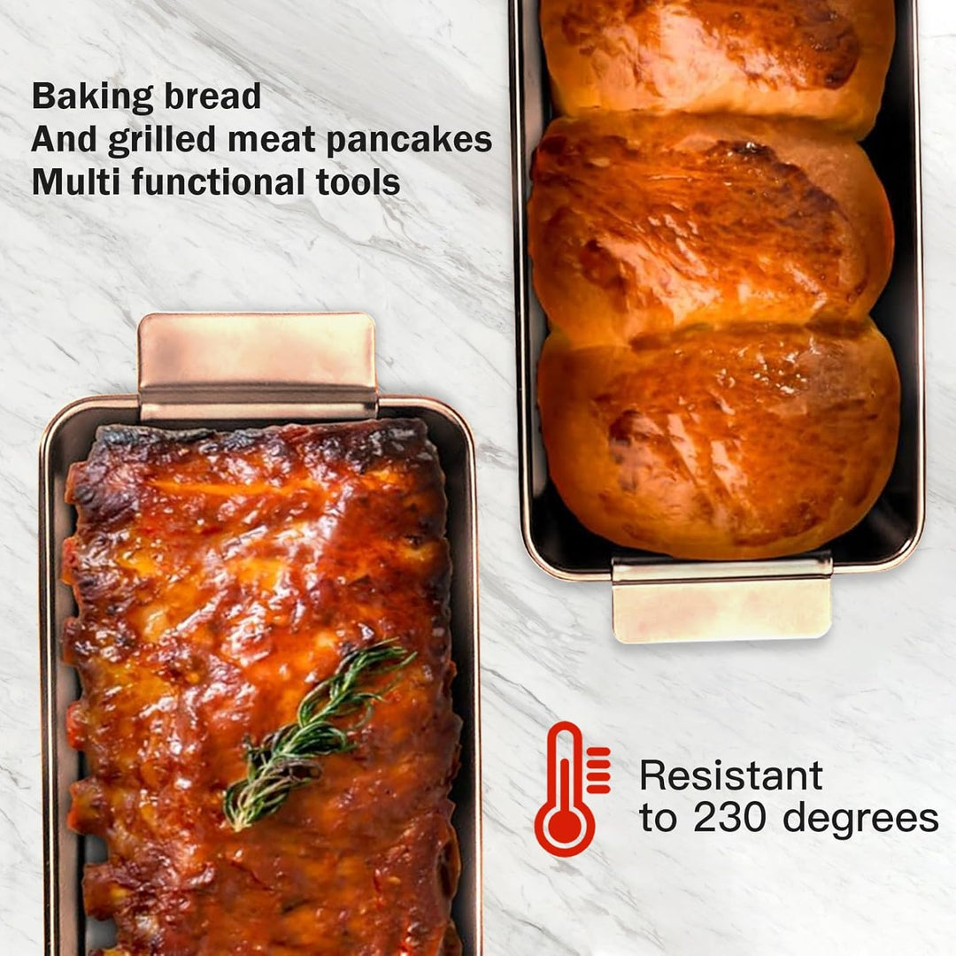 Generisch Brotbackform, Kastenform Brot, 2-in-1 Fleischpastetenform mit Ablaufrost, Backform Rechtec