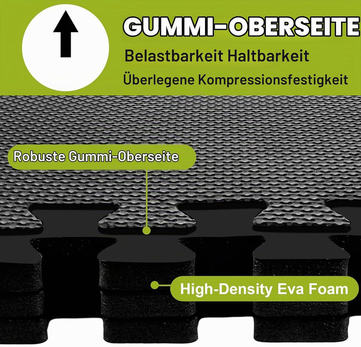 DAJAVE 20 Stück Bodenschutzmatte Fitness 30x30cm Schutzmatten Bodenschutzmatte, 3m² Matten Fitnessra