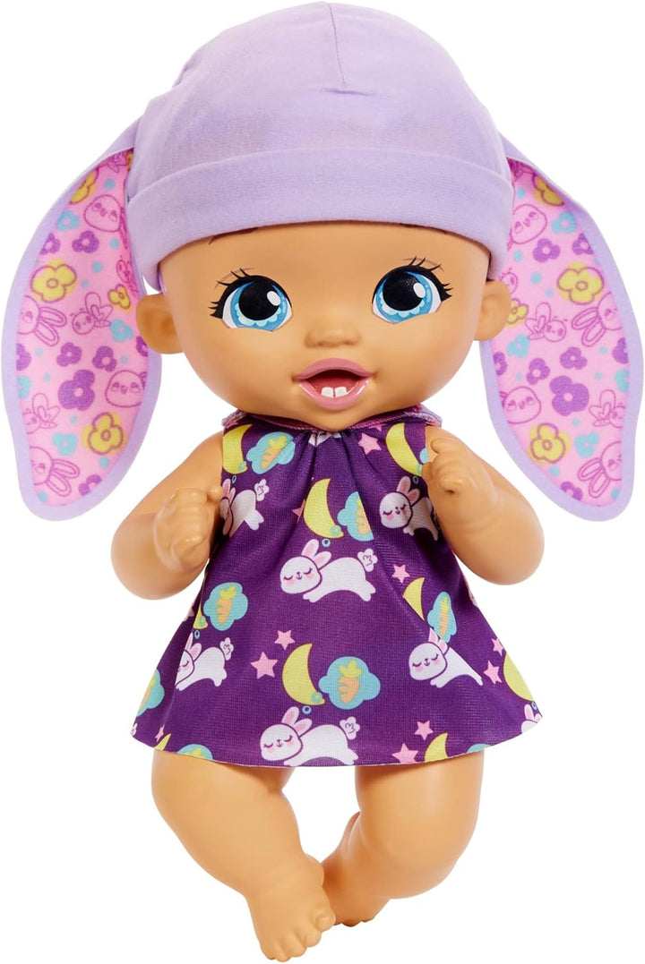 My Garden Baby HGC12 - Zahnputzspass Hasen-Baby Puppe - Lavendel (30 cm) mit 3 Zubehörteilen und 2-i