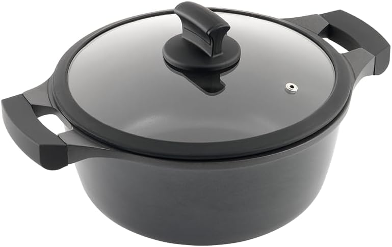 Metaltex XPERT - Kochtopf aus Aluminiumguss, 24 cm, antihaftbeschichtet, ILAG, 3 Schichten, Induktio
