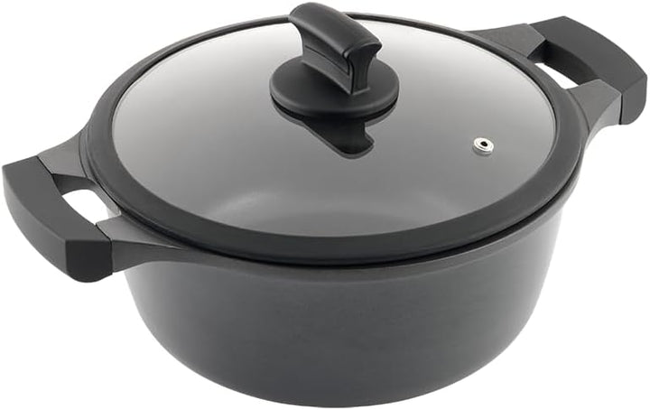 Metaltex XPERT - Kochtopf aus Aluminiumguss, 24 cm, antihaftbeschichtet, ILAG, 3 Schichten, Induktio