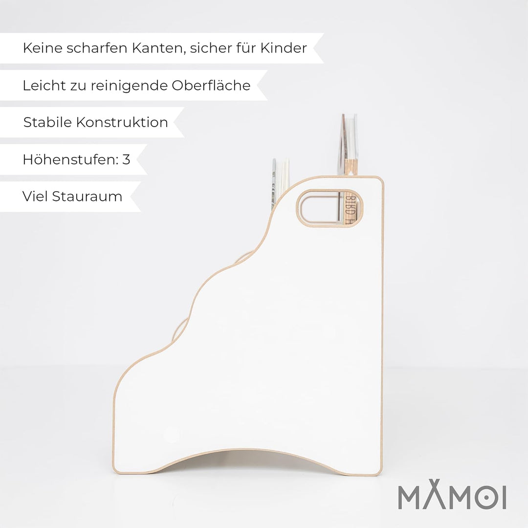 MAMOI® Bücherregal Kinder personalisiert mit Name – Kinderregal, Bücher-Organizer für Kinderzimmer M