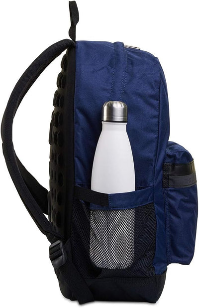 Seven Schulrucksack und Freizeit THE DOUBLE PRO mit Powerbank, blau, L, American Dunkelblau I, Dunke