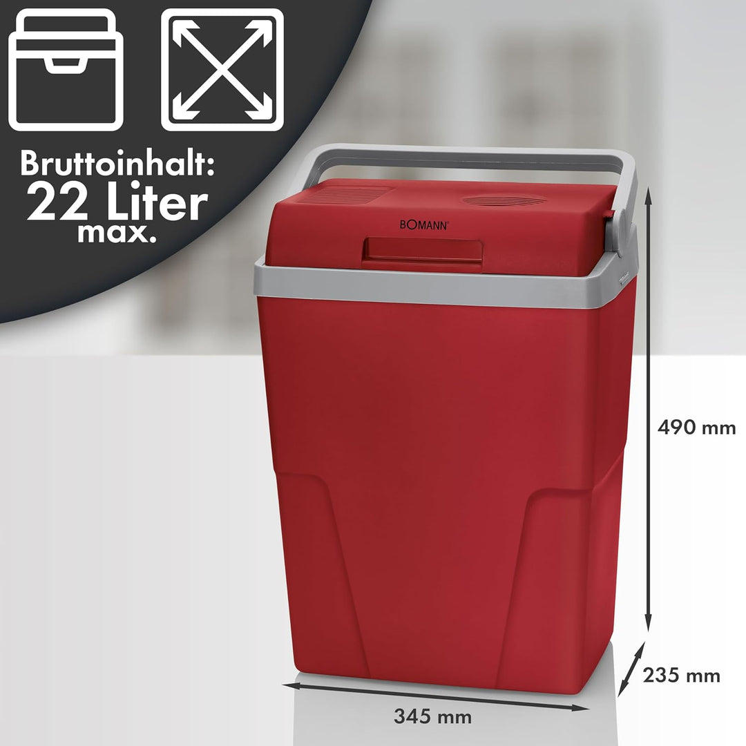 Bomann® Kühlbox | elektrische Kühlbox für Auto und Camping | Kühlbox mit 22L Fassungsvermögen | Kühl