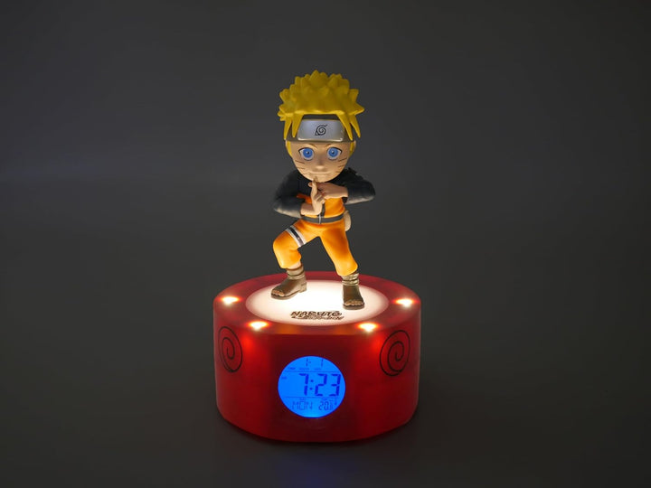 Teknofun - Naruto Shippuden Wecker - Beleuchteter Retro-Bildschirm - Digitale Anzeige - Programmierb