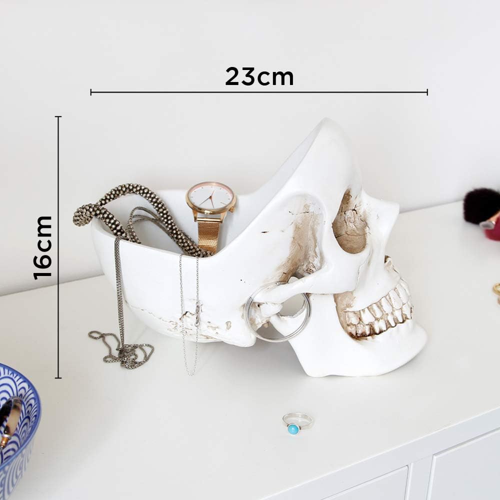 Suck UK Skull Tidy | Schale in Schädelform | Stiftehalter | Aufbewahrungsbehälter für Accessoires| S