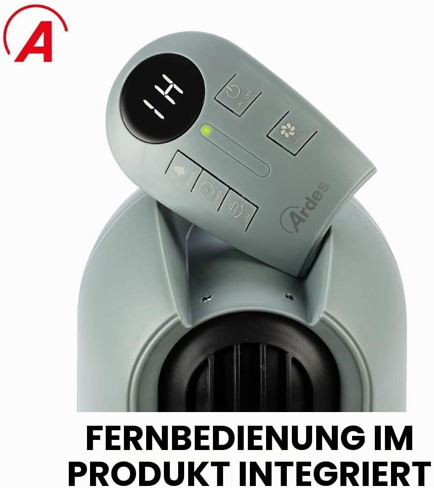 ARDES - Digitaler höhenverstellbarer Turmventilator-Vertikaler Ventilator mit 3 Geschwindigkeiten un