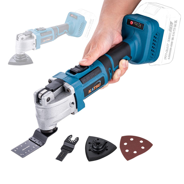 KATSU FIT-BAT 21V Akku-Multifunk Werkzeug Brushless Oszillierendes Multitool, 6 Geschwindigkeiten, S