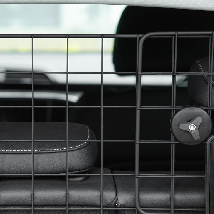 PawHut Hundegitter Auto Universal Autoschutzgitter für Hunde mit Stufenlos Verstellbare Breite, Tren