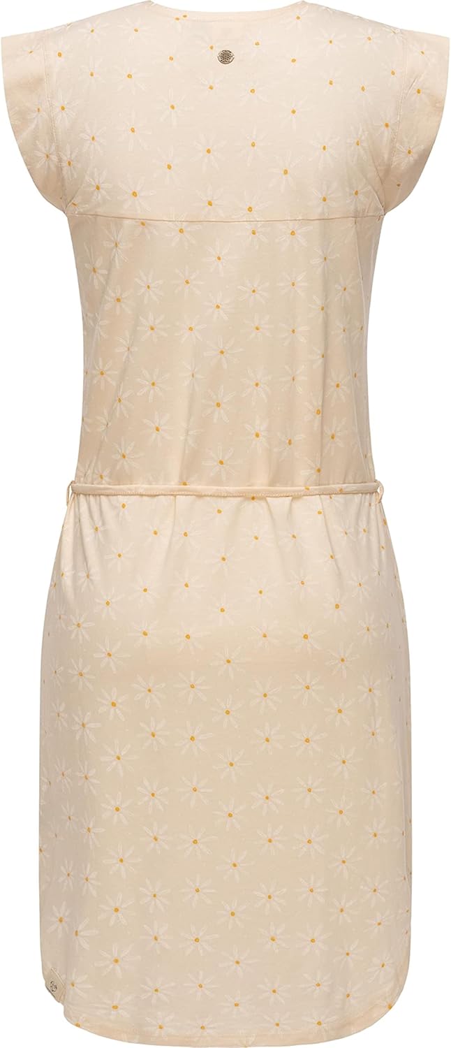 Ragwear Damen Kleid Midi Sommerkleid aus Biobaumwolle und Lyocell Zofka XS-XXL XS Tall Beige, S Tall
