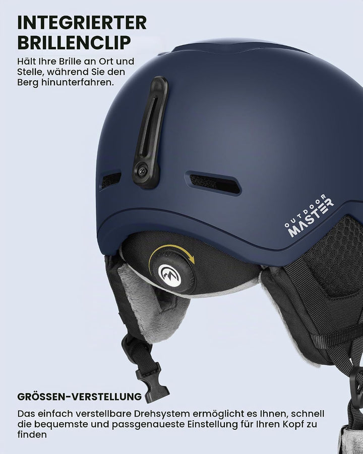 OutdoorMaster MIPS Skihelm, Snowboardhelm für Herren und Damen, Snowboard Helm mit Ventilationssyste