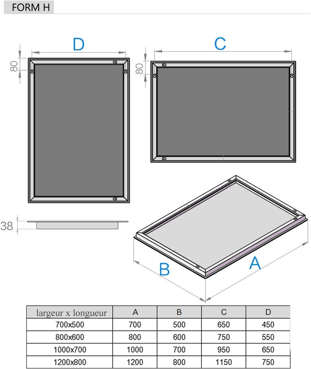 MEESALISA LED Badspiegel 120x80 cm mit Beleuchtung Badezimmer Wandspiegel Antibeschlage Lichtspiegel