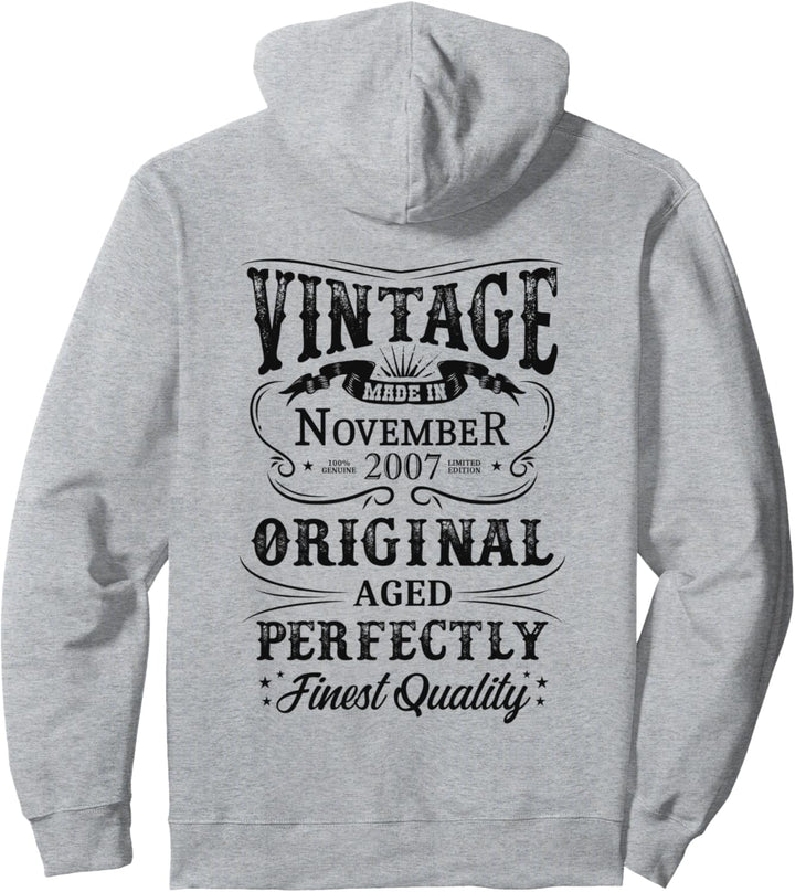 Jahrgang November 2007 Legendär Seit November 2007 Pullover Hoodie
