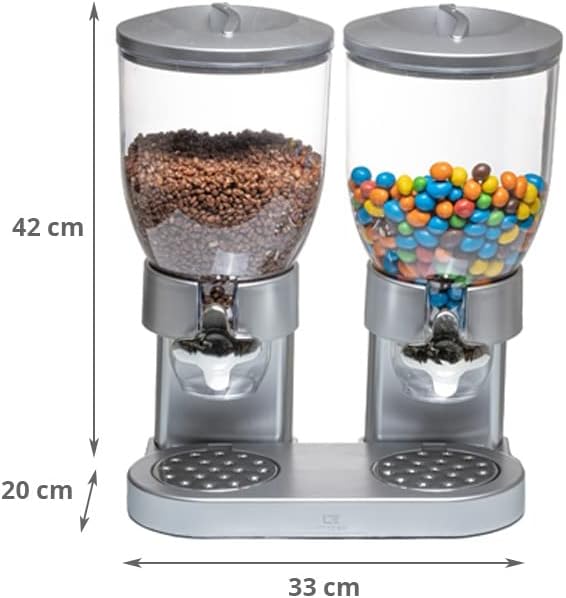 United Entertainment - Müslispender/Cerealienspender/Cornflakesspender/Doppel-Spender für Müsli, Cor