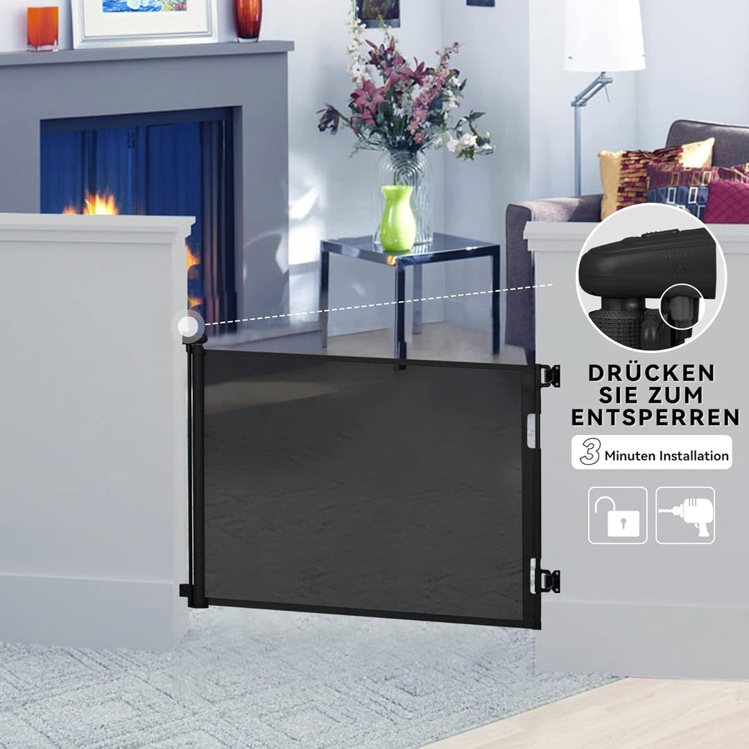 Hawthyhome Türschutzgitter Ausziehbar 0-180CM, Baby Treppenschutzgitter für Babys und Haustiere Kind