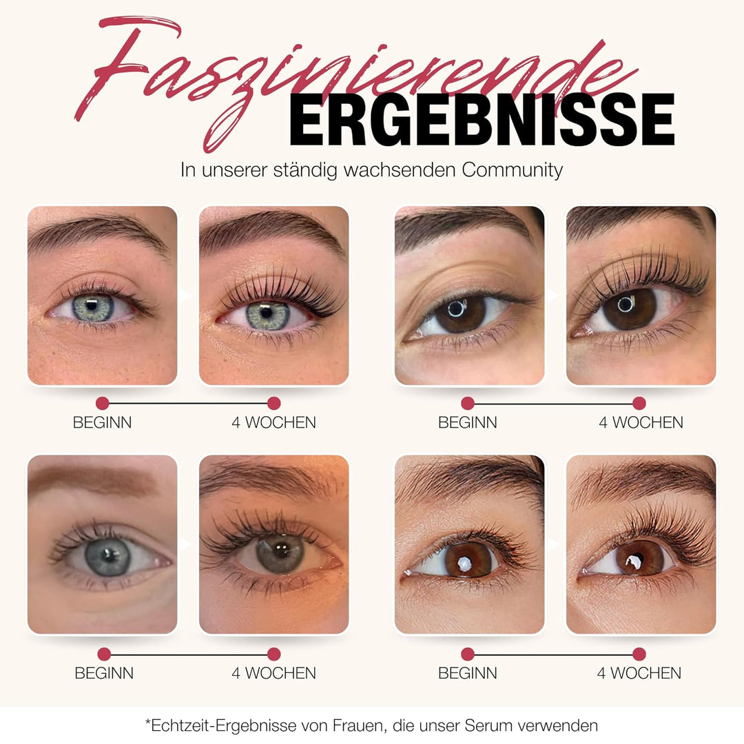 ROSEGOLD ROSELASH Wimpernserum natürliches Serum für längere, dichtere und dickere Wimpern - Zu 95%
