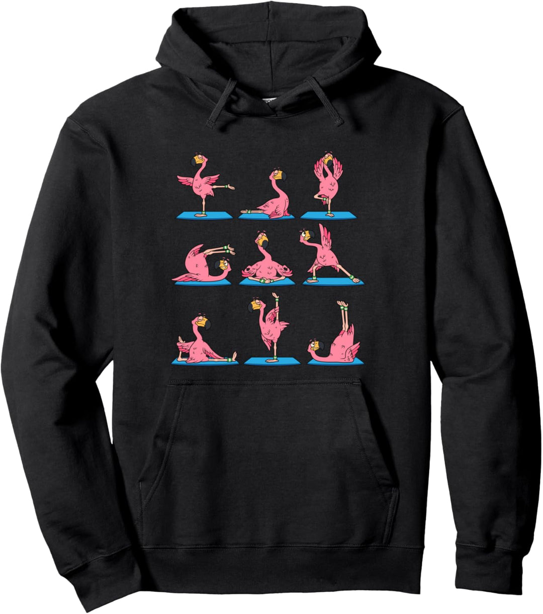 Flamingo Yoga Position Workout Flamingo Vogel Geschenk Pullover Hoodie
