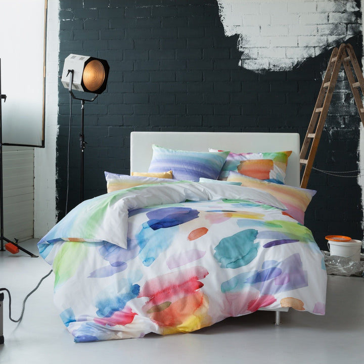 ESTELLA Mako-Satin Wendebettwäsche Splash Multicolor 1 Bettbezug 200 x 220 cm + 2 Kissenbezüge 80 x