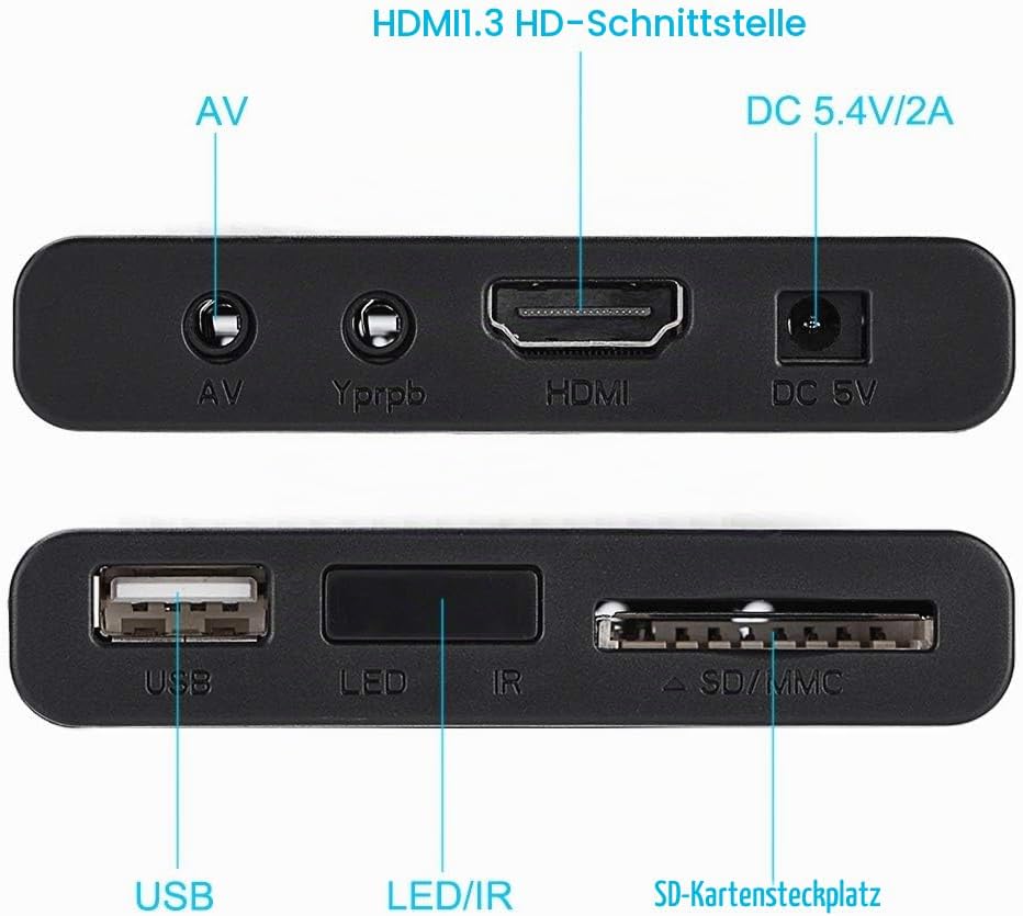 Eboxer 110-240 V Full HD Box Media Player 1080 P Media Player Box Unterstützung USB MMC RMVB MP3 AVI