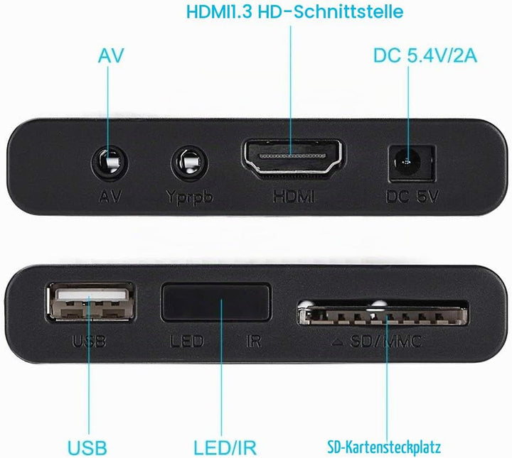 Eboxer 110-240 V Full HD Box Media Player 1080 P Media Player Box Unterstützung USB MMC RMVB MP3 AVI