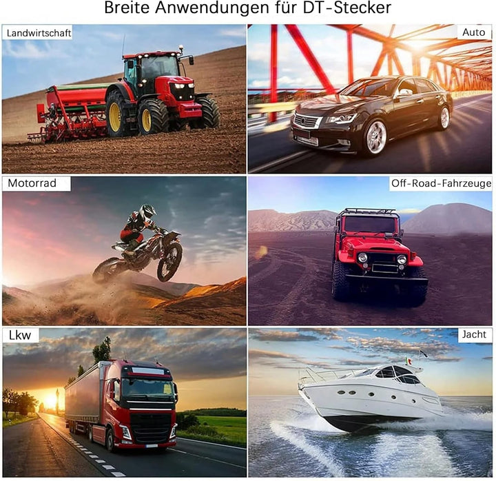 DT Stecker Connectors,Deutscher Stecker KFZ 6 Polig,Steckverbinder Wasserdichter,DT Serie Kabelsteck