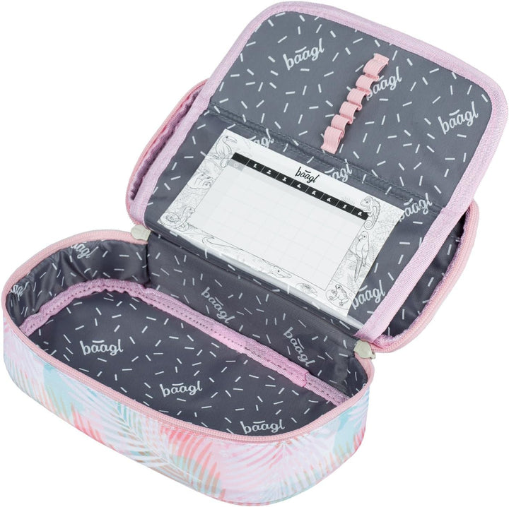 Baagl Schulrucksack Set Jungen Mädchen 3 Teilig, Schultasche ab 3. Klasse, Grundschule Ranzen mit Br