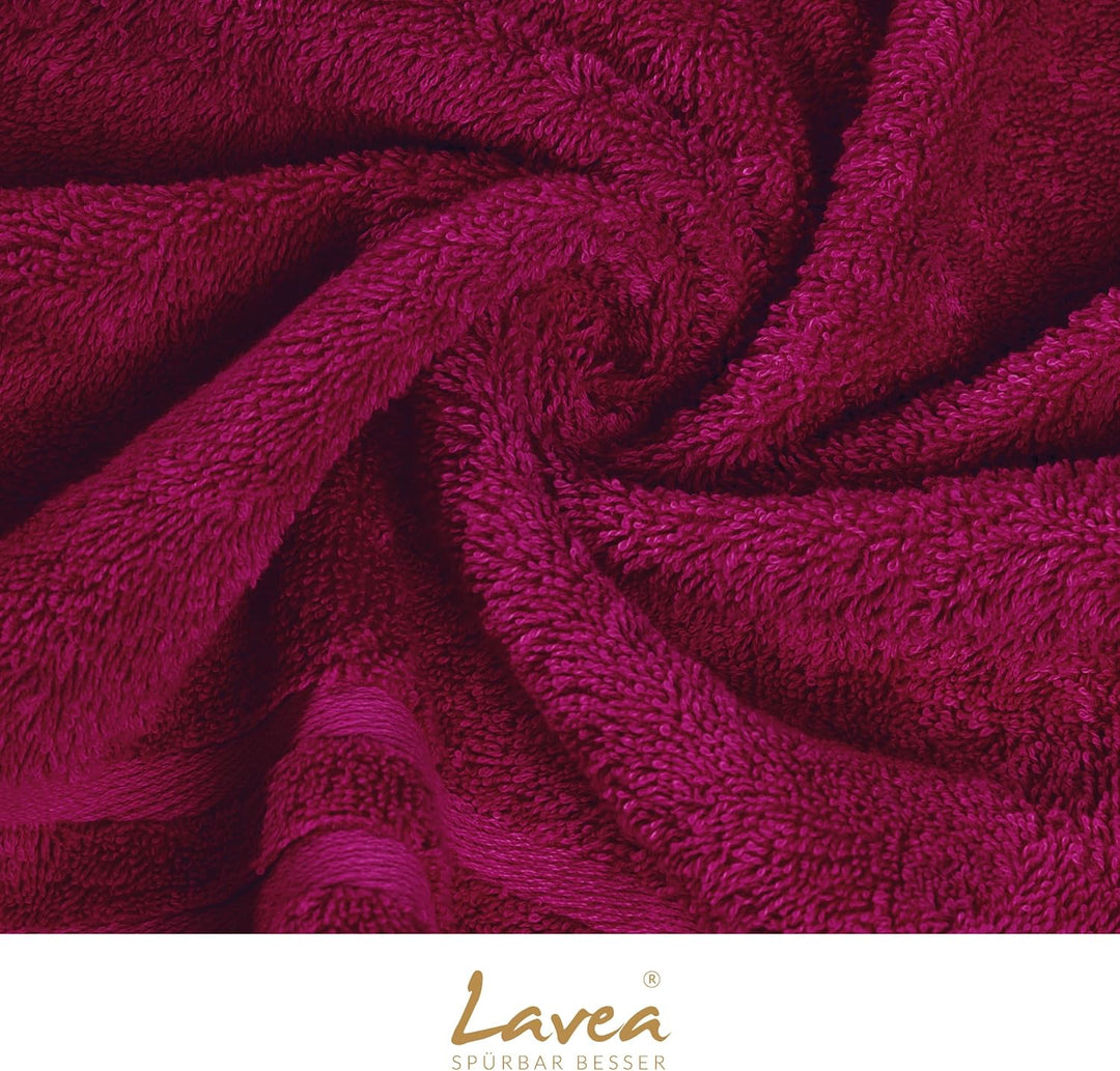 Lavea® 4er Set Handtuch 50x100 cm – Saugstarke und Weiche Handtücher aus 100% Baumwolle, Frottierser