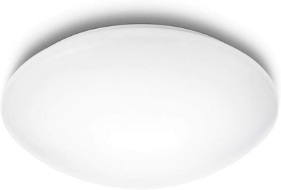 Philips Suede LED Deckenleuchte, 12 Watt, 4000 Kelvin, kühlweisses Tageslicht, weiss 32,1x32,4cm, 32