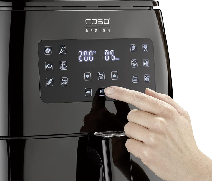 CASO AF 600 XL - grosse Heissluftfritteuse mit 6L Korbvolumen, 12 Automatik-Programme, Sensor-Touch