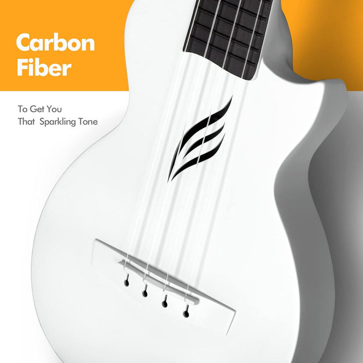 Enya Ukulele Sopran 21 Zoll Set - NOVA U Mini Weisse Ukulele Akustik für Anfänger Erwachsene Kinder