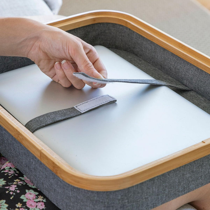 InnovaGoods® Tragbarer Schreibtisch mit grosser Aufbewahrungsschale, bequemes und praktisches Arbeit