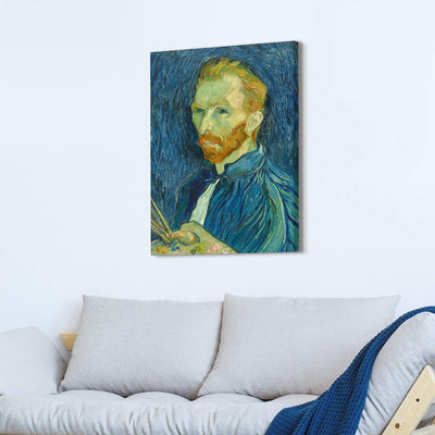 PICANOVA – Vincent Van Gogh Self-Portrait 60x80 cm – Bild auf Leinwand – Leinwandbild – Premium Lein