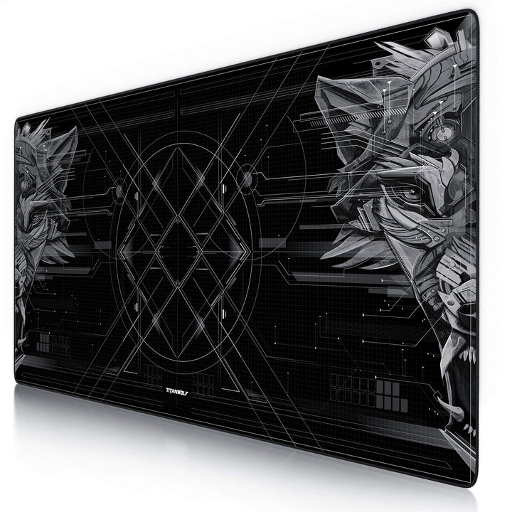 CSL - Übergrösse Mauspad Gaming Titanwolf 1200x600mm - XXXL Mousepad gross mit Motiv - Tischunterlag