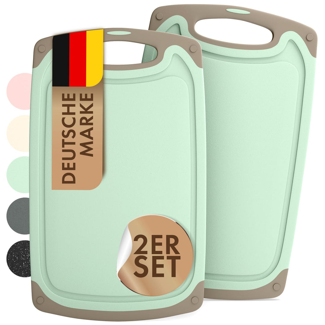 Blumtal Frühstücksbrettchen Kunststoff 25x15 cm im 2er Set - Brettchen spülmaschinenfest - Frühstück