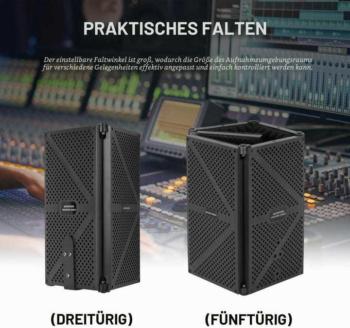 Micfuns Mikrofon Windschutzscheibe Isolation Schallschutz,mikrofon-absorber mit absorbierender Schau