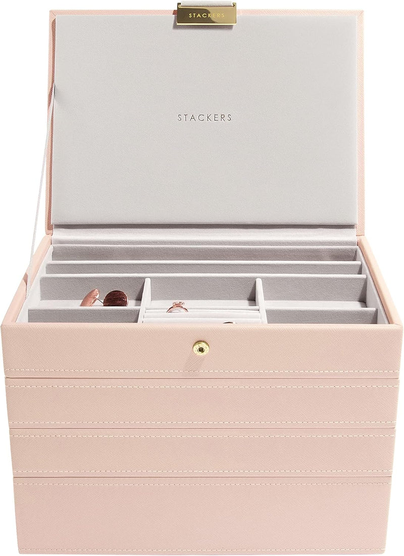 Stackers Blush Klassisch Schmuckschatulle - 4 Blush Pink & Gold, Blush Pink & Gold